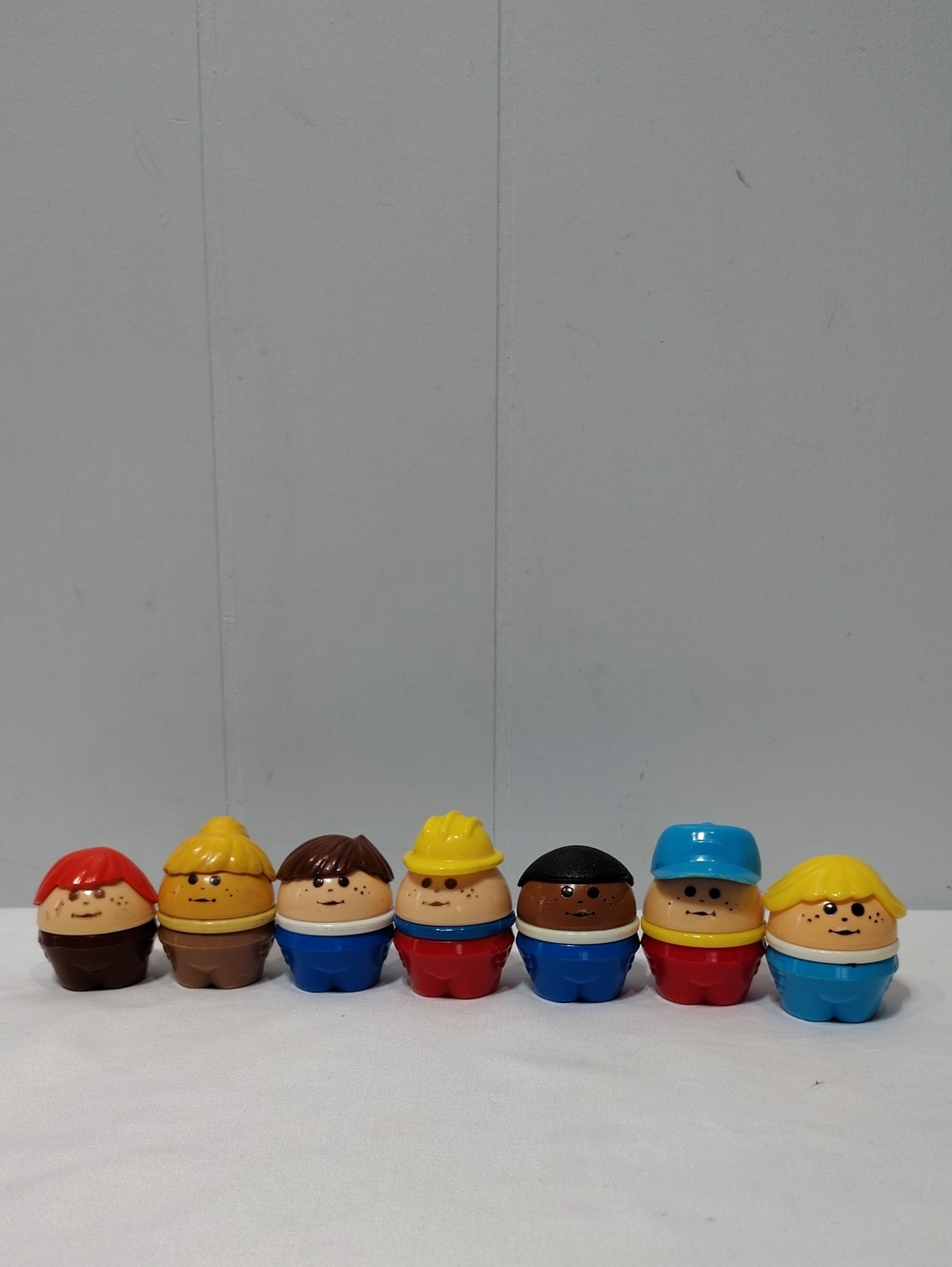 Little Tikes Toddle Tots People Figures Lot of 7 Peg Bottom Holes 80s 90s Vtg